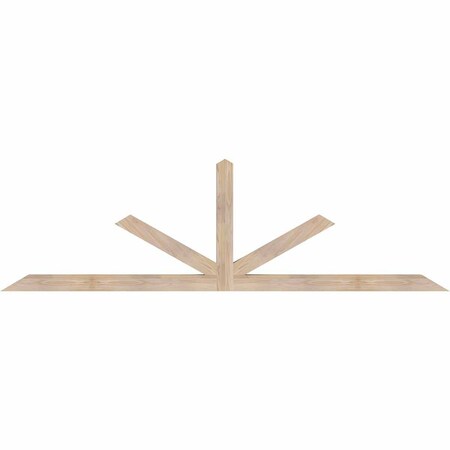 Ekena Millwork Saratoga Smooth Timber Gable Bracket, Douglas Fir, 96"W x 28"H x 3 1/2"D x 3 1/2"F, 7/12 Pitch GBW096X28X0404SAR00SDF